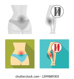 Vector illustration of hospital and rendering icon. Set of hospital and help stock vector illustration.