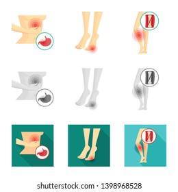 Vector illustration of hospital and rendering logo. Collection of hospital and help stock symbol for web.