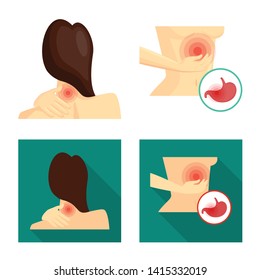 Vector illustration of hospital and rendering logo. Collection of hospital and help vector icon for stock.
