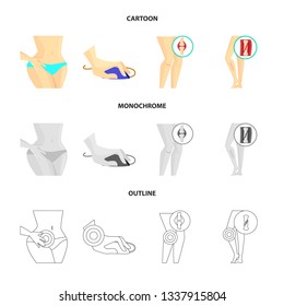Vector illustration of hospital and rendering symbol. Collection of hospital and help stock symbol for web.