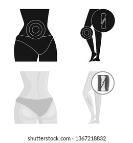 Vector illustration of hospital and rendering symbol. Collection of hospital and help stock symbol for web.