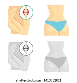 Vector illustration of hospital and rendering symbol. Set of hospital and help stock vector illustration.