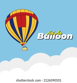 Vector Illustration of Hot Air Balloon fit for Promotional Design