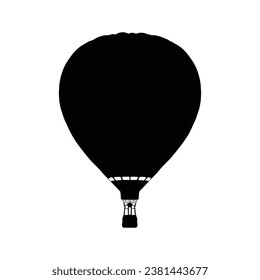 Vector Illustration of Hot Air Balloon Silhouette