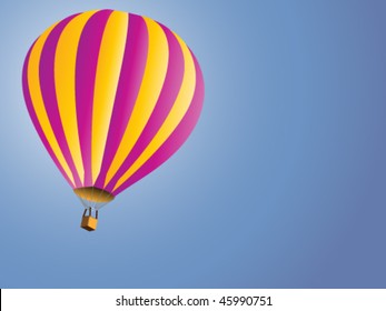 Vector Illustration Of Hot Air Baloon