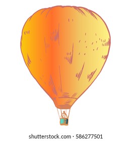 vector illustration of hot air baloon