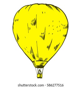 vector illustration of hot air baloon