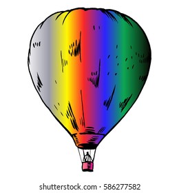 vector illustration of hot air baloon
