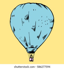 vector illustration of hot air baloon