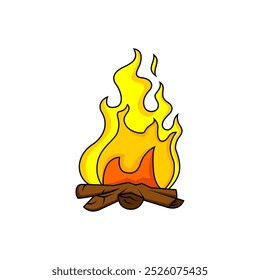 Vector illustration of hot burning fire
