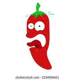 vector illustration of hot chili, hot chili, too hot