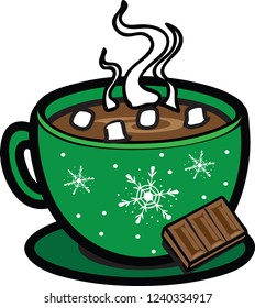 Vector illustration of a Hot Cocoa icon or symbol