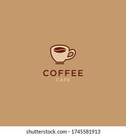 Vector illustration of hot coffee cup icon, logo design - Vector