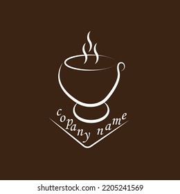 vector illustration of hot coffee cup