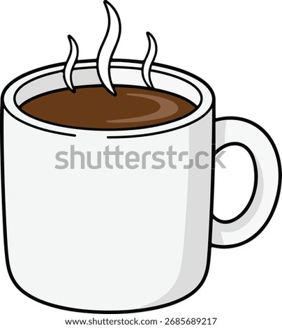 Vector Illustration of Hot Coffee Cup