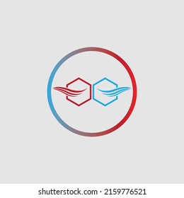 Vector Illustration Of Hot And Cold Logo Icon 