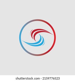 vector illustration of hot and cold logo icon 