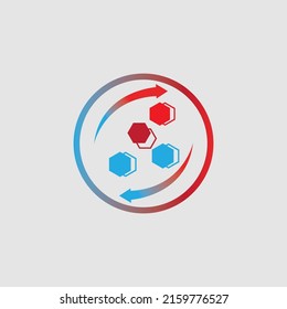 vector illustration of hot and cold logo icon 