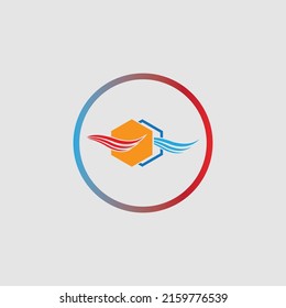 vector illustration of hot and cold logo icon 