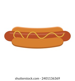 Vector illustration of a hot dog