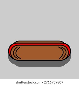 Ilustración vectorial de un hot dog