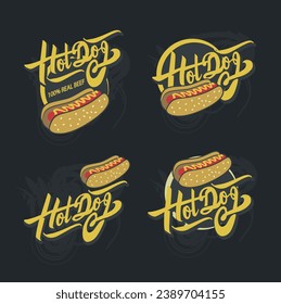 Vector illustration of Hot dog in EPS10 version format