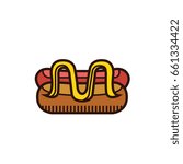 Vector illustration of hot dog - for icon food
