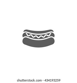 Vector illustration of hot dog icon on white background