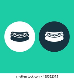 Vector illustration of hot dog icon