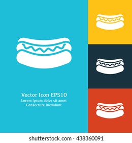 Vector illustration of hot dog icon