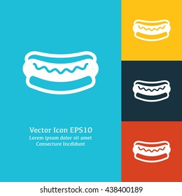 Vector illustration of hot dog icon