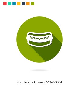Vector illustration of hot dog icon