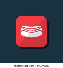 Vector illustration of hot dog icon