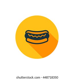Vector illustration of hot dog icon