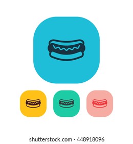 Vector illustration of hot dog icon