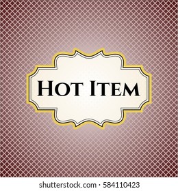 Vector Illustration of Hot Item banner or card icon in brown
