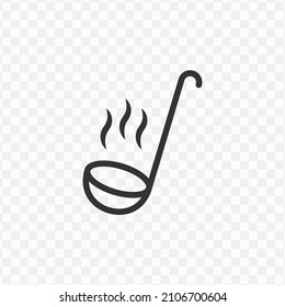 Vector illustration of hot ladle icon in dark color and transparent background(png).