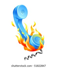 vector illustration of hot line icon