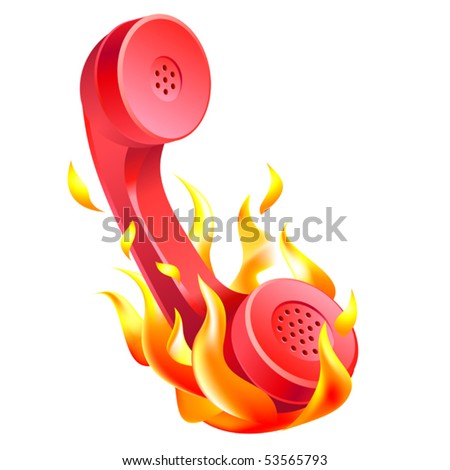vector illustration of hot line icon