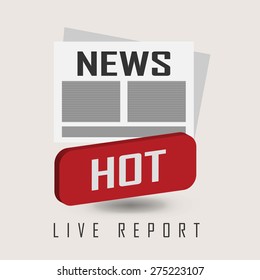 vector illustration of hot live report
