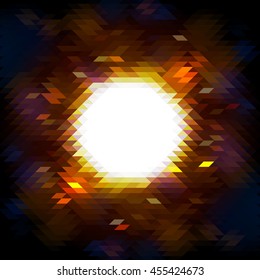 Vector illustration. Hot mosaic explosion banner. Made for your design.