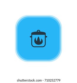 Vector Illustration Of Hot Pan Icon. Beautiful Kitchenware Element Also Can Be Used As Stewpot  Element.