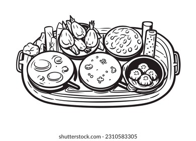 Vector Illustration, Illustration of Hot Plate, Lineart