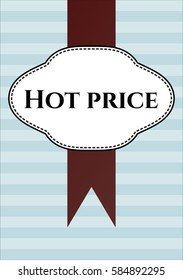 vector illustration Of Hot Price card icon in brown