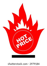 Vector illustration - Hot price label