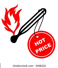 Vector illustration - Hot price label