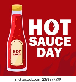 Vector illustration Hot Sauce Day. Hot Sauce Day illustration vector background. Vector eps 10