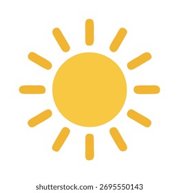 Ilustración vectorial de un sol caliente