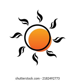 A vector Illustration of Hot Wave Icon in white background 