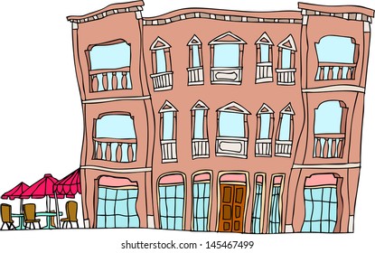Vector illustration of a hotel